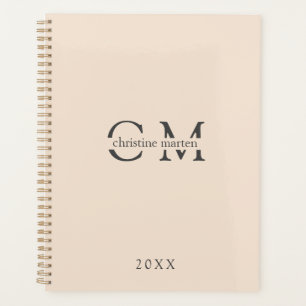 Modern minimal monogram initials Planner