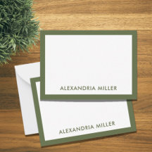 Modern Minimal Monogram Name Olive