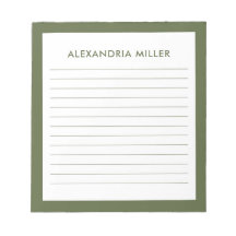 Modern Minimal Monogram Name Olive