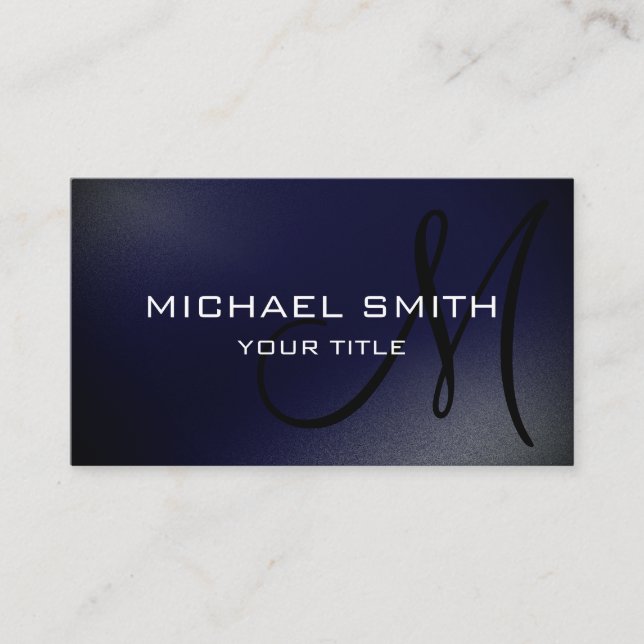 Modern Minimal Monogram Simple Business Card (Front)