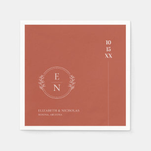 Modern Minimal   Monogram Wedding Napkins