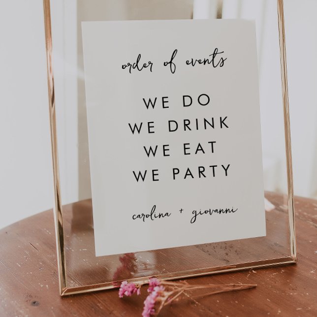 Modern Minimal | Monogram Wedding Welcome Poster (Creator Uploaded)