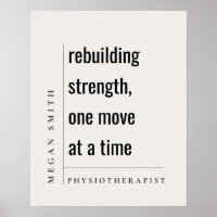 Modern Minimal Motivational Physiotherapist Gift
