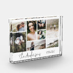 Modern minimal multi 8 photo best friends elegant<br><div class="desc">Modern minimal simple personalised family best friends multi 8 photo Christmas holiday gift home decor tray design. Simple,  clean elegant minimal design. Ideal for mum,  dad,  sister,  brother,  husband,  wife,  aunty,  uncle,  grandma,  grandpa,  granddad birthday,  christmas,  anniversary,  mothers day,  fathers day.</div>