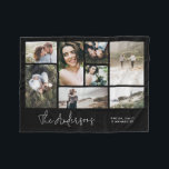 Modern minimal multi 8 photo best friends elegant fleece blanket<br><div class="desc">Modern minimal simple personalised family best friends multi 8 photo Christmas holiday gift home decor tray design. Simple,  clean elegant minimal design. Ideal for mum,  dad,  sister,  brother,  husband,  wife,  aunty,  uncle,  grandma,  grandpa,  granddad birthday,  christmas,  anniversary,  mothers day,  fathers day.</div>