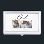 Modern minimal multi photo script dad gift business card holder<br><div class="desc">Modern minimal multi photo script dad gift. Ideal gift available for mums,  dads,  grand,  grandad of any family member. Stunning elegant script text.</div>