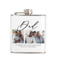 Modern minimal multi photo script dad gift