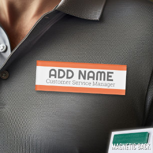Modern Minimal Name Title Colour Accent Employee Tag