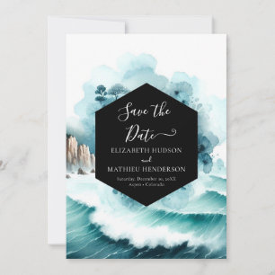 Modern Minimal Nautical Wedding Save The Date