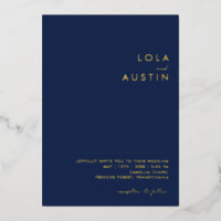 Modern Minimal | Navy And Gold Casual Wedding Real