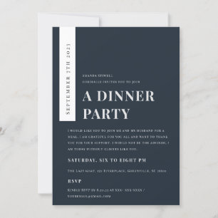 Modern Minimal Navy Kraft Conference Event Logo Invitation