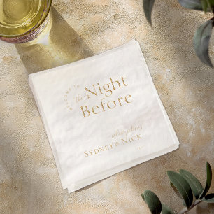 Modern Minimal   Night Before Rehearsal Dinner Foil Napkins