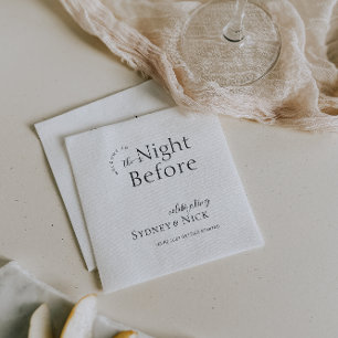Modern Minimal   Night Before Rehearsal Dinner Napkin