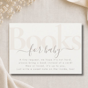 Modern Minimal Oh Baby Shower Books For Baby Card