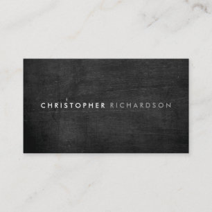 MODERN & MINIMAL on BLACK WOOD II Business Card
