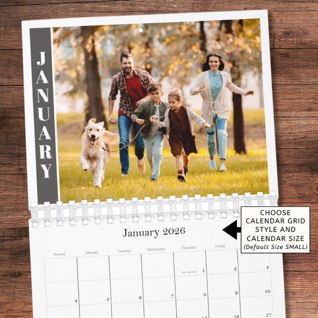 Modern Minimal One Photo Per Month Calendar (Creator Uploaded)