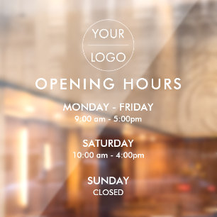 Modern Minimal Opening Hours Business