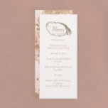 Modern Minimal Oyster Pearl Beach Wedding Menu<br><div class="desc">Beautiful Beachy menus for your wedding or oyster roast! Pearl and gold Watercolor accents give these a classy beach elegance. Find matching items in my shop. Use the personalisation feature to edit the details.</div>