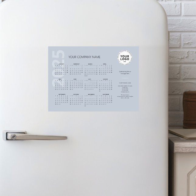 Modern Minimal Pale Blue Business Calendar 2025  (Creator Uploaded)