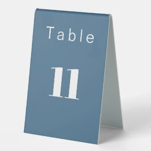Modern Minimal pastel blue - Table Number Card
