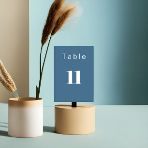 Modern Minimal pastel blue - Table Number Card