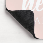 Modern Minimal Pastel Pink Hello And You Name Mouse Pad (Corner)