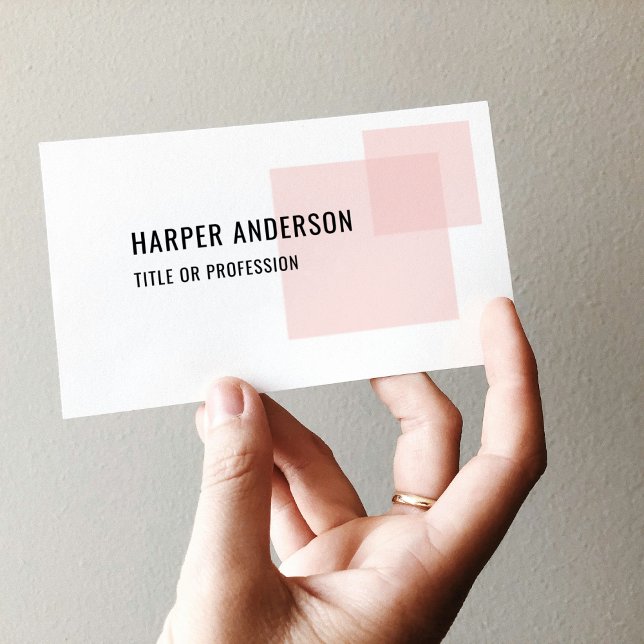 Modern Minimal Pastel Pink Square Business Cards (Creator Uploaded)