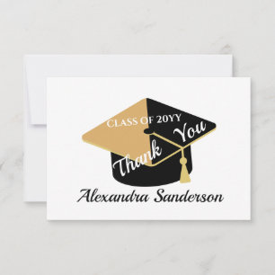 Modern Minimal Personalise School Class Graduation Thank You Card