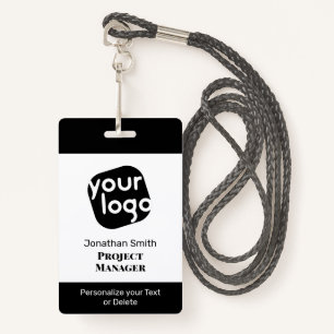    Modern Minimal Personalised Conference ID Badge