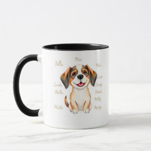Modern Minimal Pet Name and Photo Mug