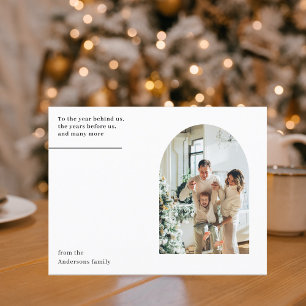 Modern Minimal Photo Arch Christmas Cards