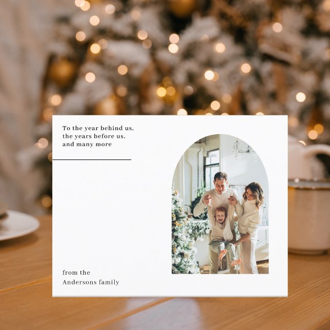 Modern Minimal Photo Arch Christmas Cards (Creator Uploaded)