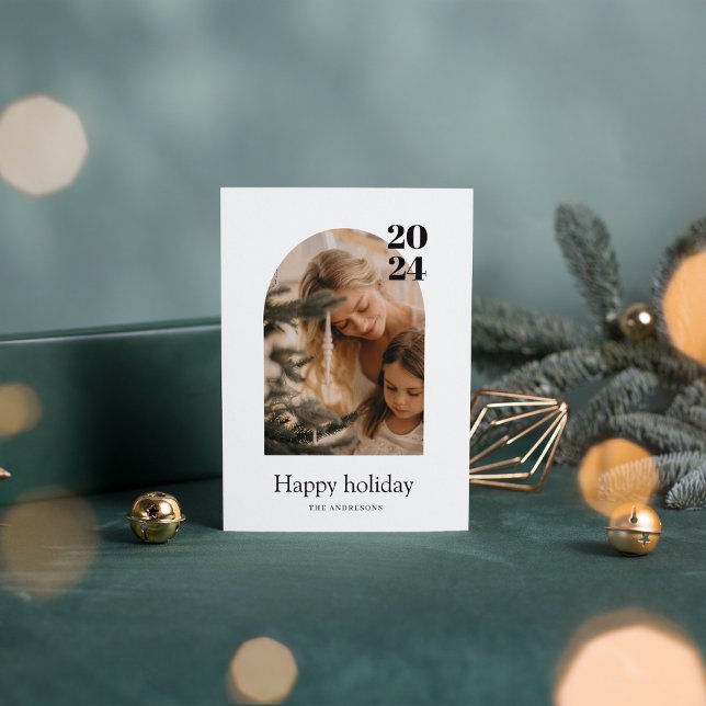 Modern Minimal Photo Arch Merry Christmas  Invitation (Creator Uploaded)