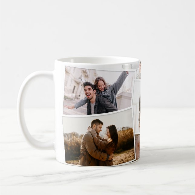 Modern minimal photo collage elegant coffee mug (Left)
