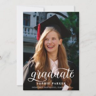 Modern Minimal Photo Graduation Announcement