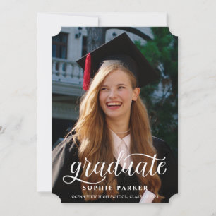 Modern Minimal Photo Graduation Announcement