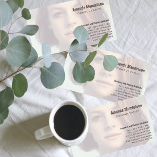 Modern minimal photo overlay business card