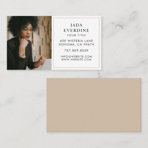 Modern Minimal Photo Professional Business Card
