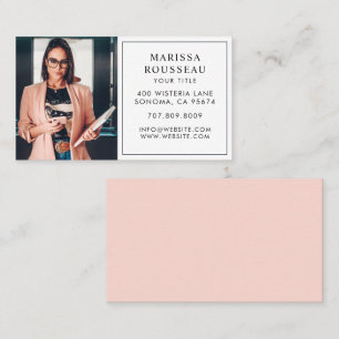 Modern Minimal Photo Professional Business Card