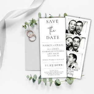 Modern Minimal Photo Strip Save The Date