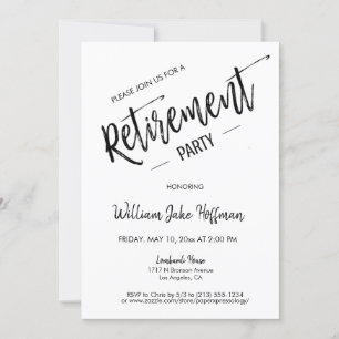 Modern Minimal Photo Surprise Retirement Party Invitation