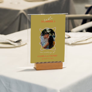 Modern Minimal Photo   Table Number Card