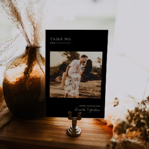 Modern Minimal Photo   Table Number Card