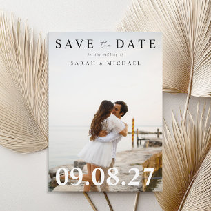 Modern Minimal Photo Wedding Save The Date
