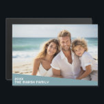 Modern Minimal Photo with Diagonal Colour Block<br><div class="desc">Use a horizontal or landscape photo and make a unique and trendy photo refrigerator magnet. This modern minimal design includes a diagonal colour block with text to add any names and text. If you need to move anything around,  click on the customise button to make changes.</div>