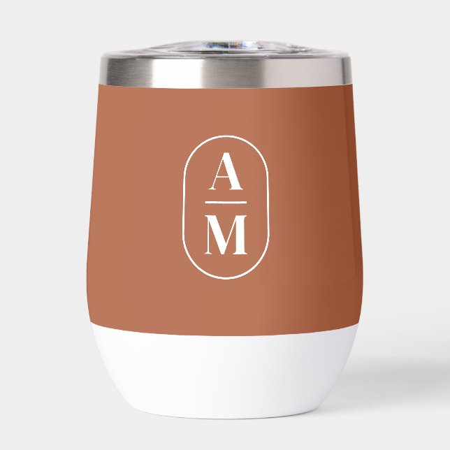 Modern Minimal Pill Monogram - Terra Cotta (Front)