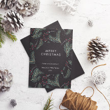 Modern Minimal Pine Pattern Corporate Christmas