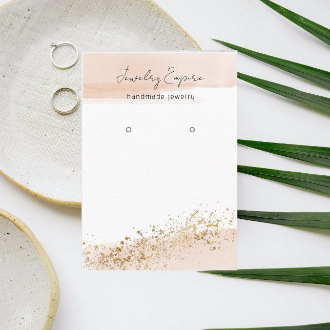 Modern Minimal Pink And Gold Earning Holder Business Card (Creator Uploaded)