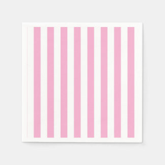 Modern minimal pink and white striped napkin
