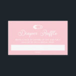 Modern Minimal Pink Diaper Raffle Ticket Enclosure Card<br><div class="desc">This Modern Minimalist Pink Girl Baby Shower diaper raffle incorporates style,  simplicity,  and fun into your event,  making it a memorable and exciting experience for you and your guests. Click the "Customise Further" button to edit. Matching items in our store Cava party design.</div>